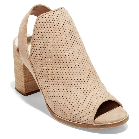 NEW Cole Haan Callista Perforated Slingback Sandal Bootie Sz. 9 - Picture 1 of 7